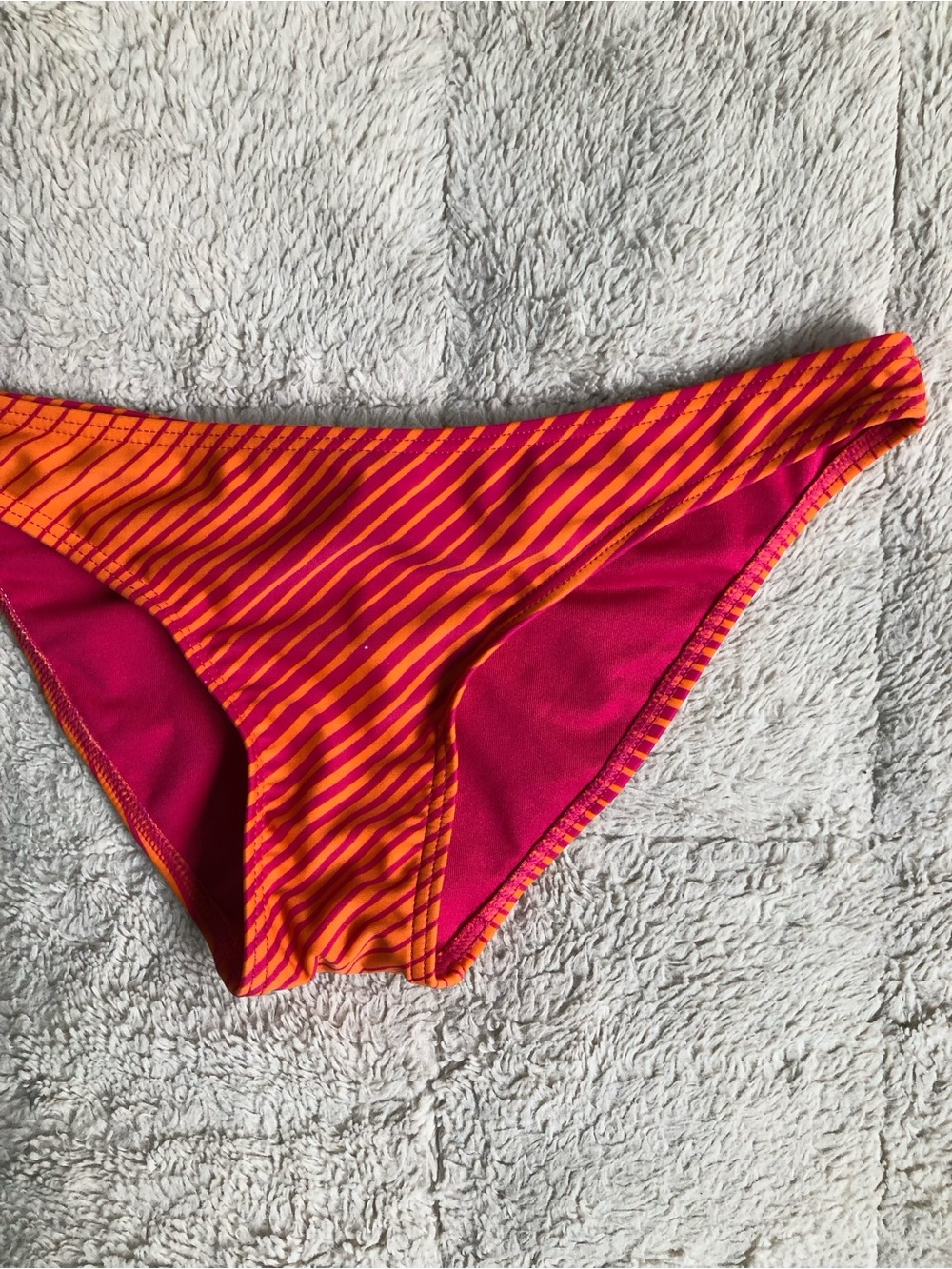 Y2K O'Neill Pink & Orange Striped Bikini Bottom